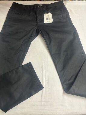 Men's Black Stretch Chino lined Pants - Classic Fit